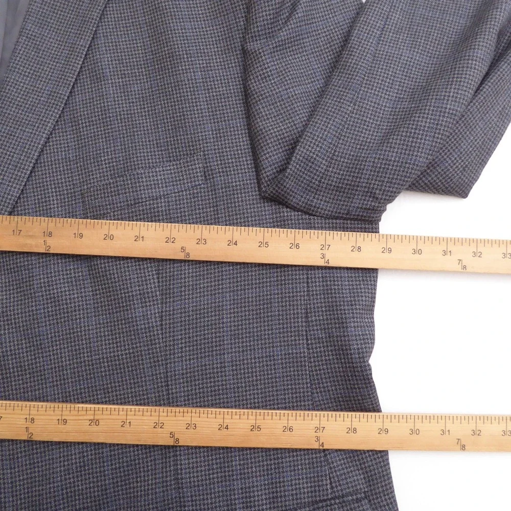Ralph Lauren Mens Sport Coat Blazer Gray Silk Wool 54R Executive Fi